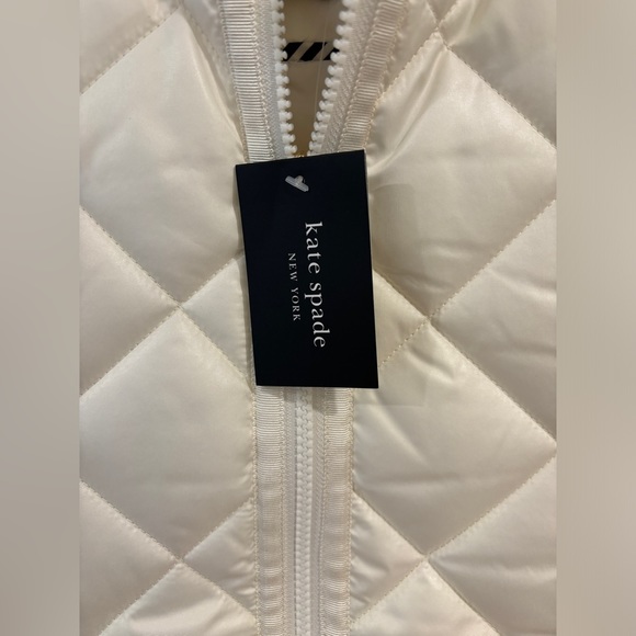 Kate Spade Quilted Vest Color Cream Size S - Picture 5 of 9